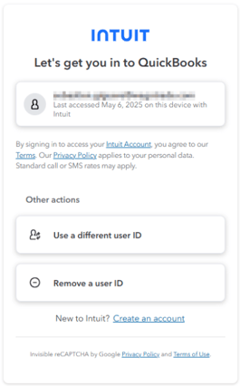 Login to QBO